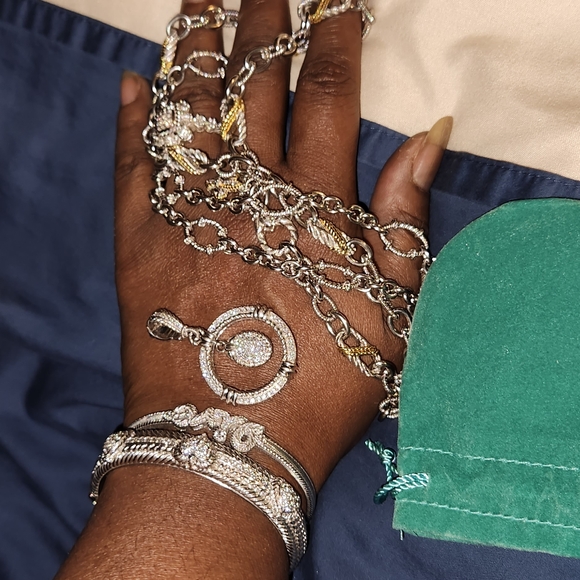 Judith Ripka Sterling Silver Charm Pendant - Picture 14 of 14